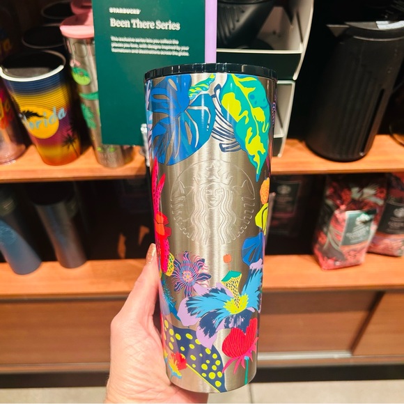 Starbuck Immersive Floral Stainless Tumbler Steel Insulated Cup 24oz New 2023 - Picture 6 of 16